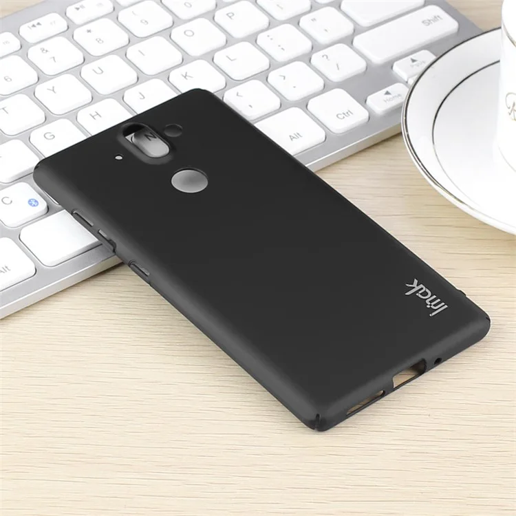 IMAK Jazz Skin Feel Plastic Case + Screen Protector Film for Nokia 9 / 8 Sirocco - Black