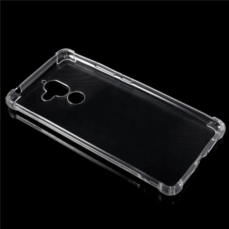 500Pcs/Set Shock Absorption Clear TPU Gel Phone Cases for Nokia 7 plus - Transparent