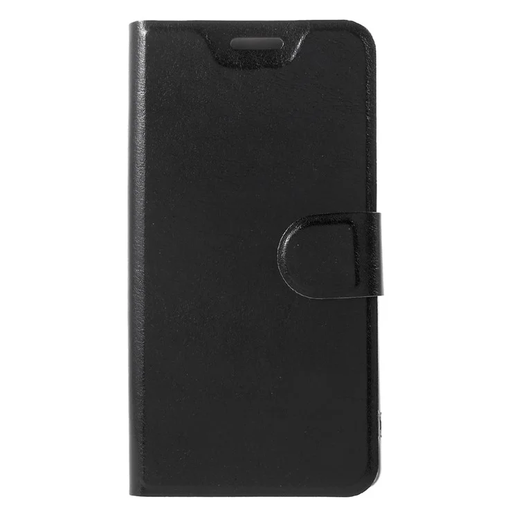 Crazy Horse PU Leather Card Slot Case with Stand for Nokia 3 Built-in Steel Sheet - Black