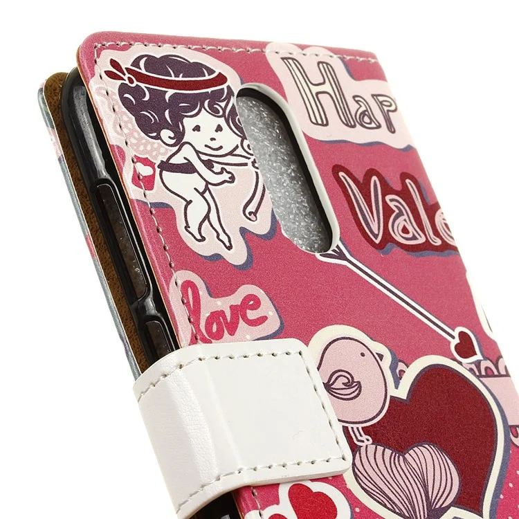 Pattern Printing Wallet Stand Leather Case for Nokia 6.1 Plus / Nokia X6 - Love Elements Pattern