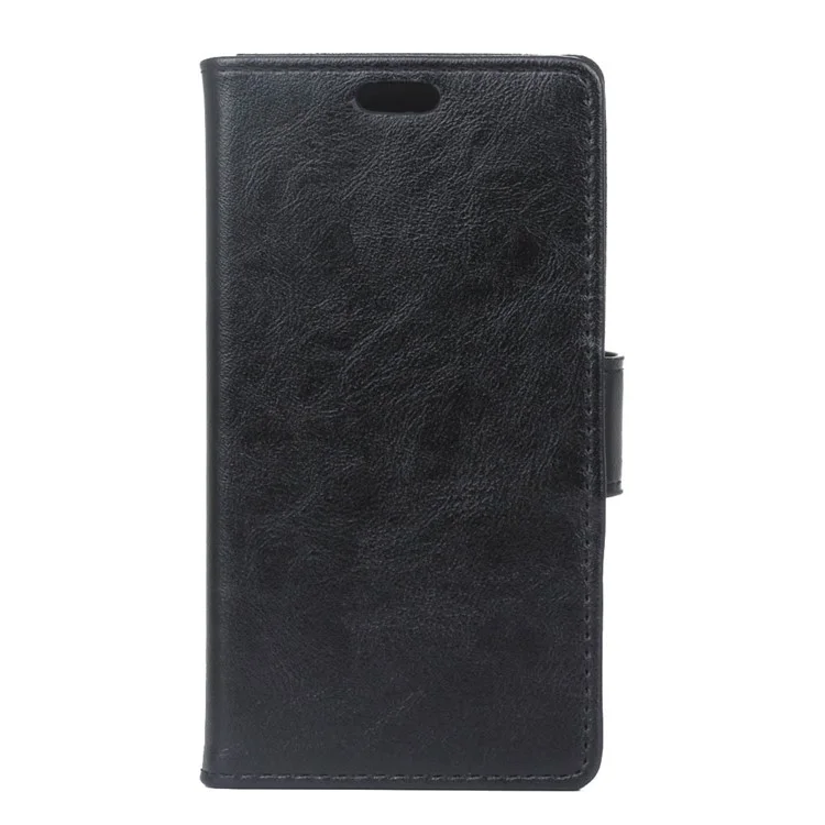 Crazy Horse Leather Wallet Protective Case for Nokia 3 - Black