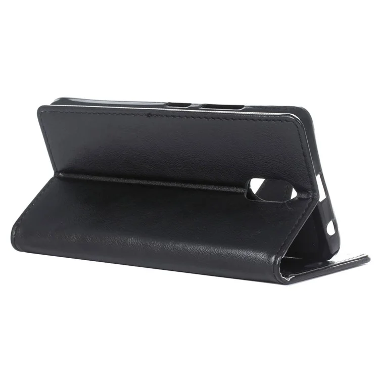Crazy Horse Leather Wallet Protective Case for Nokia 3 - Black