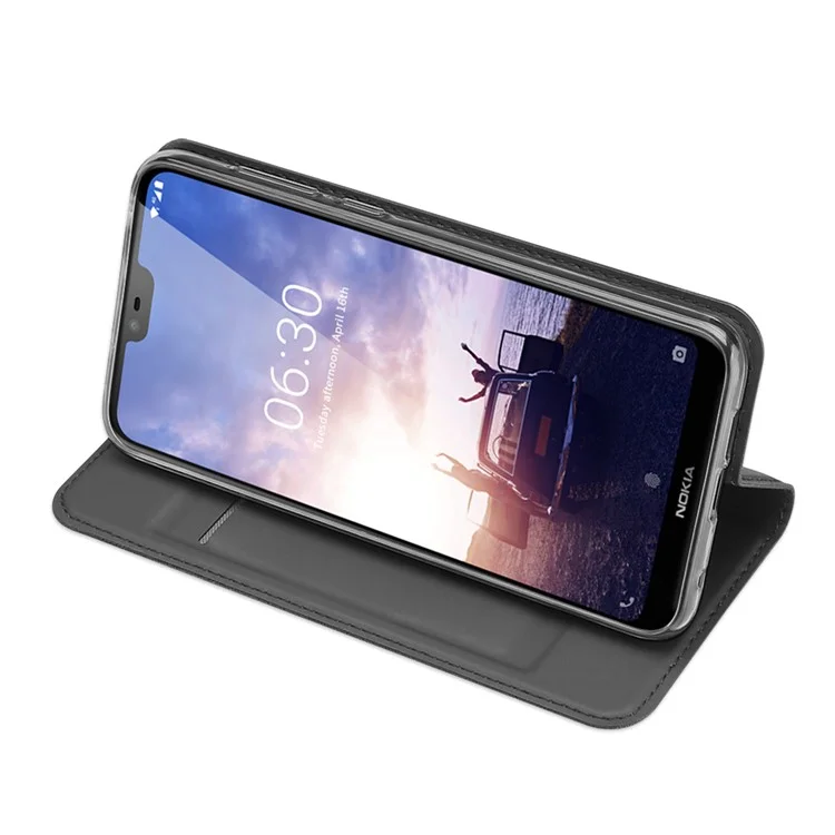 Grey - DUX DUCIS Skin Pro Series Leather Stand Case for Nokia 6.1 Plus / X6