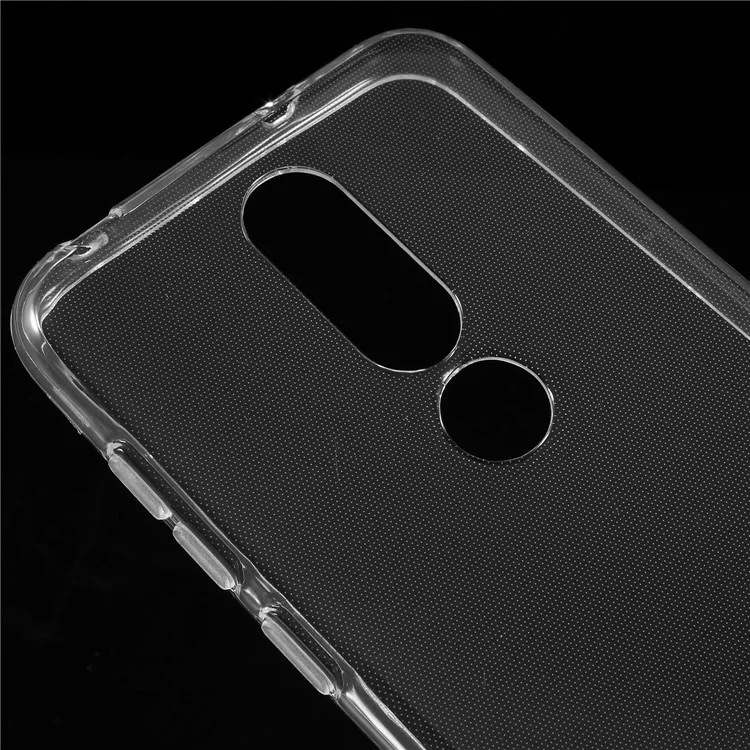 Non-slip Inner Clear TPU Mobile Phone Back Case for Nokia 6.1 Plus / X6 (2018)