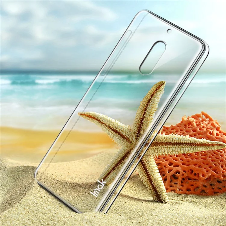 IMAK Clear Hard Plastic Phone Case Wear-resistant Cover for Nokia 6
