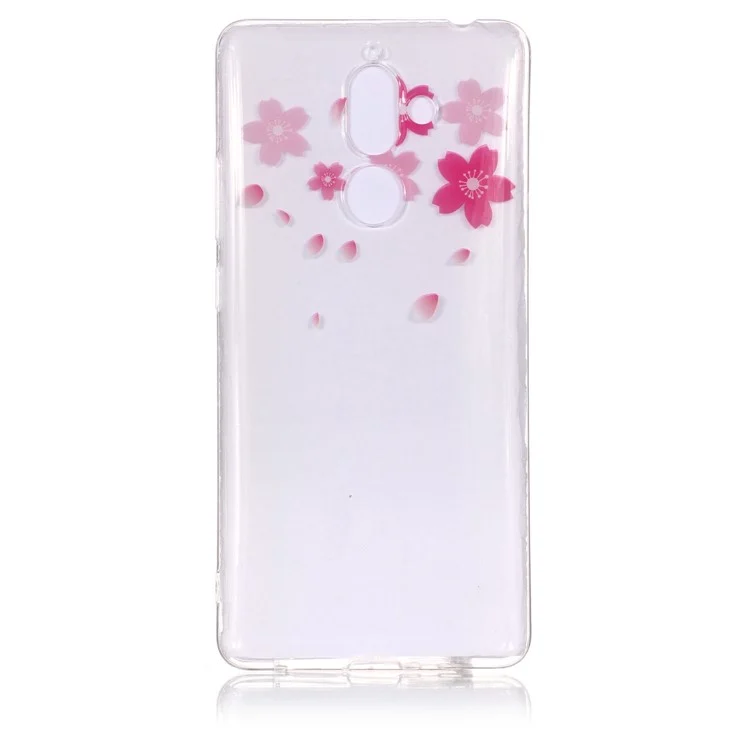 For Nokia 7 plus Pattern Printing IMD TPU Back Case - Pretty Flower