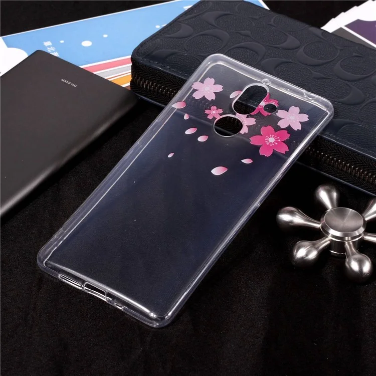 For Nokia 7 plus Pattern Printing IMD TPU Back Case - Pretty Flower