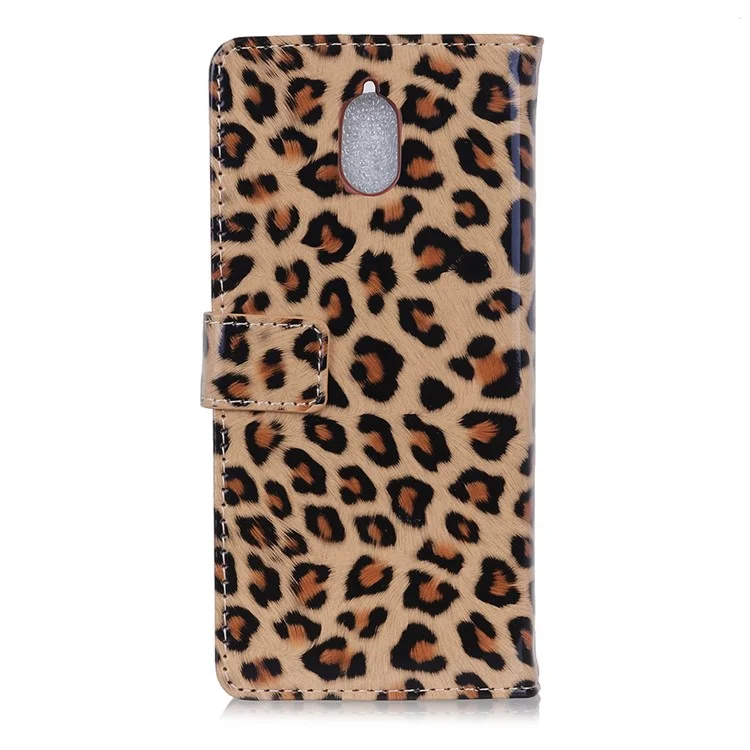 For Nokia 3.1 Leopard Pattern Wallet Stand Leather Mobile Phone Cover