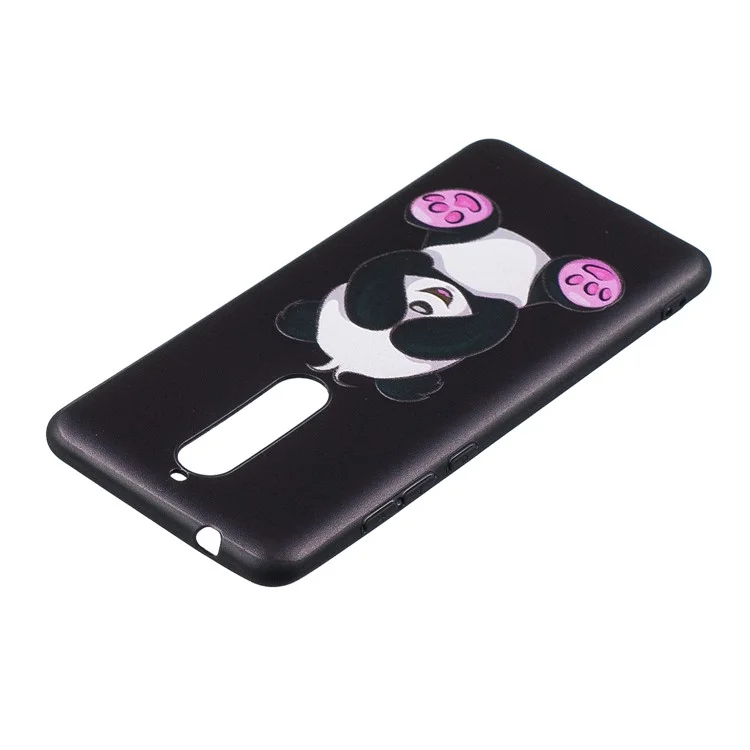 Embossment Patterned TPU Cover Case for Nokia 5.1 - Lovely Panda