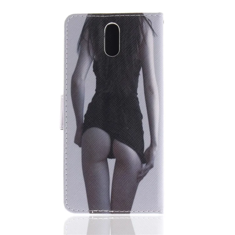 Pattern Printing Wallet Leather Stand Case for Nokia 3.1 - Beauty Pattern