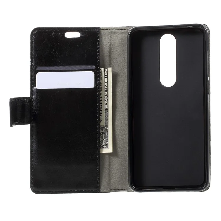 Pattern Printing Stand Leather Wallet Mobile Case for Nokia 5.1 Plus / X5 - Fierce Wolf