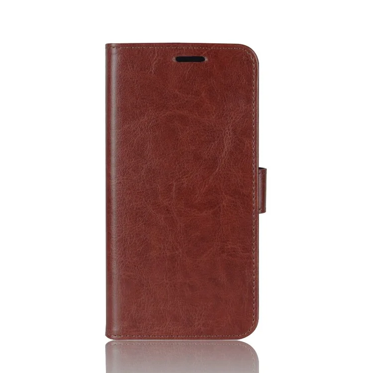 Crazy Horse PU Leather Stand Wallet Flip Case for Nokia 4.2 - Brown