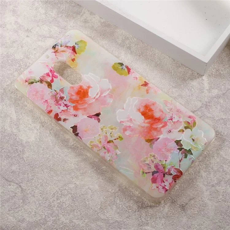 Embossment TPU Mobile Shell for Nokia 6 - Pretty Flowers