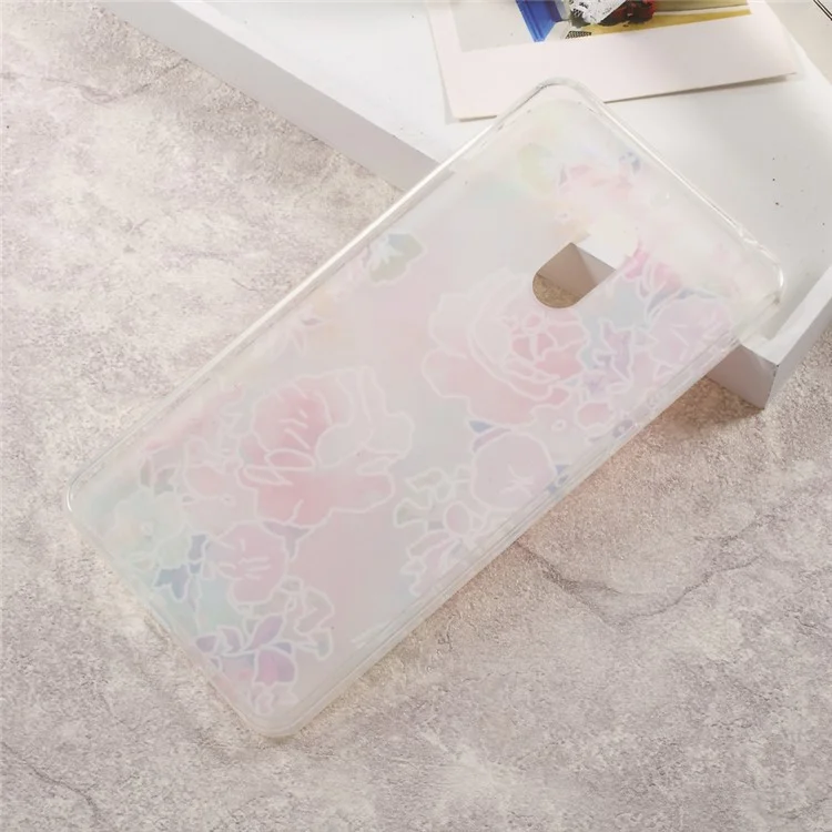 Embossment TPU Mobile Shell for Nokia 6 - Pretty Flowers