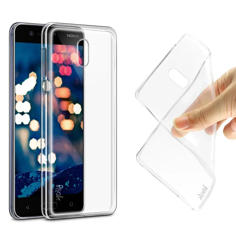 IMAK for Nokia 3 Stealth Clear Soft TPU Case Cover + Screen Protector Film