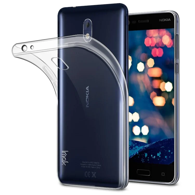 IMAK for Nokia 3 Stealth Clear Soft TPU Case Cover + Screen Protector Film
