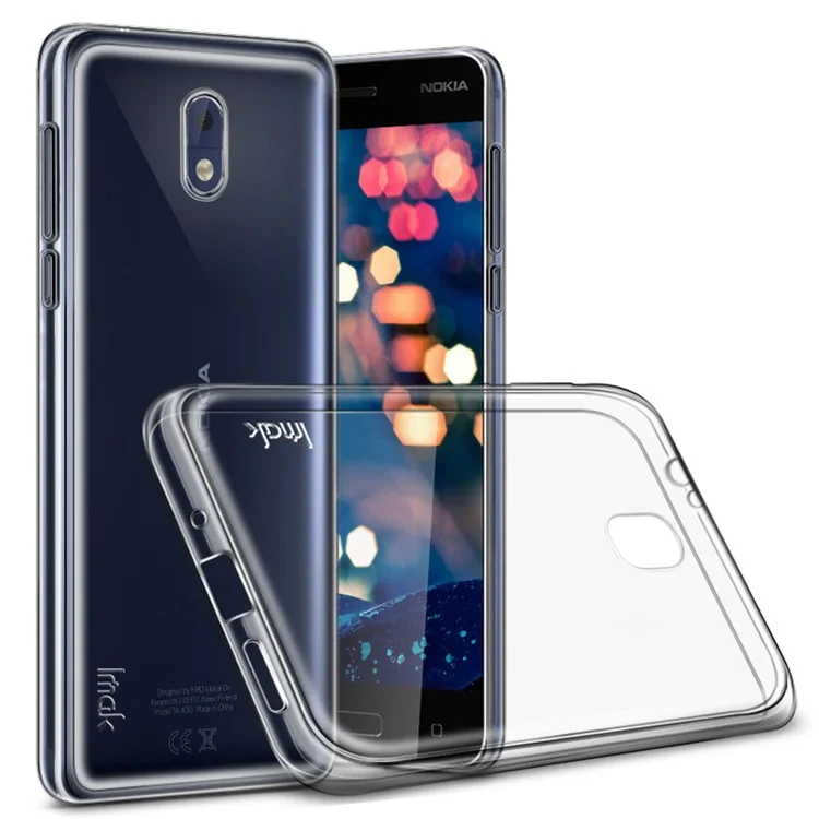 IMAK for Nokia 3 Stealth Clear Soft TPU Case Cover + Screen Protector Film