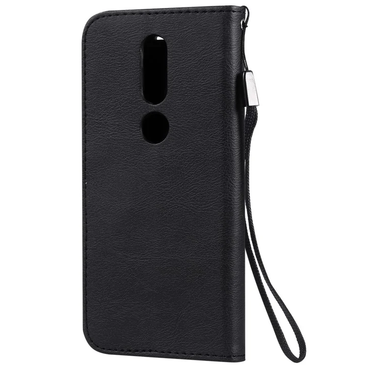 KT Leather Series-2 Wallet Leather Protection Case Para Nokia 4.2 (2019) - Preto