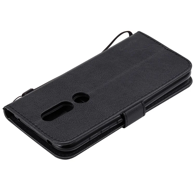 KT Leather Series-2 Wallet Leather Protection Case Para Nokia 4.2 (2019) - Preto