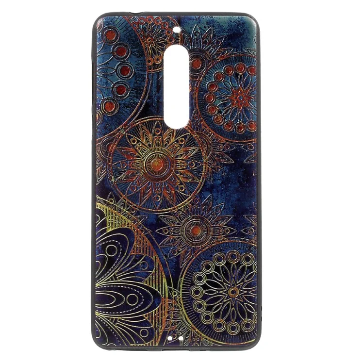 Embossed Pattern TPU Phone Case for Nokia 5 - Mandala Flower
