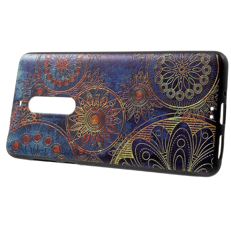 Embossed Pattern TPU Phone Case for Nokia 5 - Mandala Flower