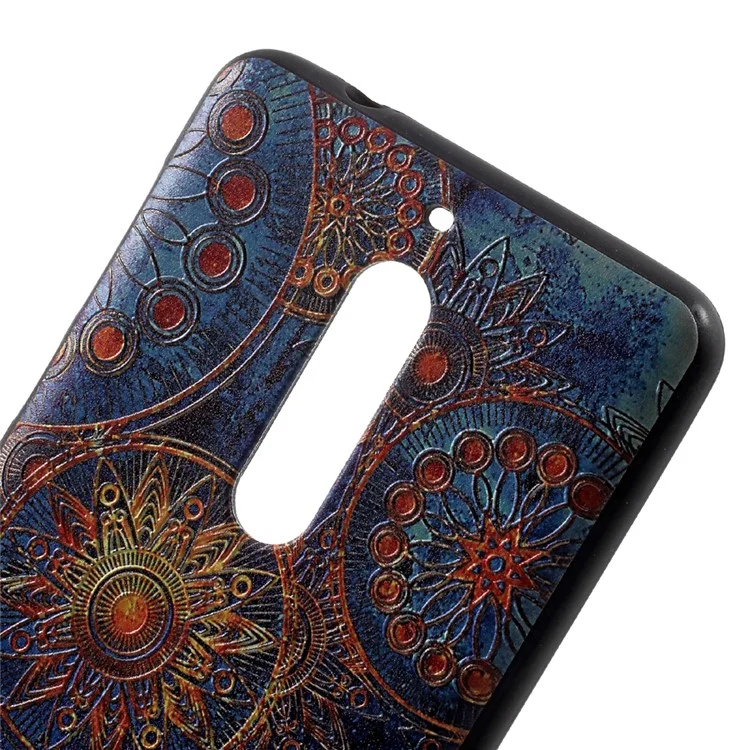 Embossed Pattern TPU Phone Case for Nokia 5 - Mandala Flower