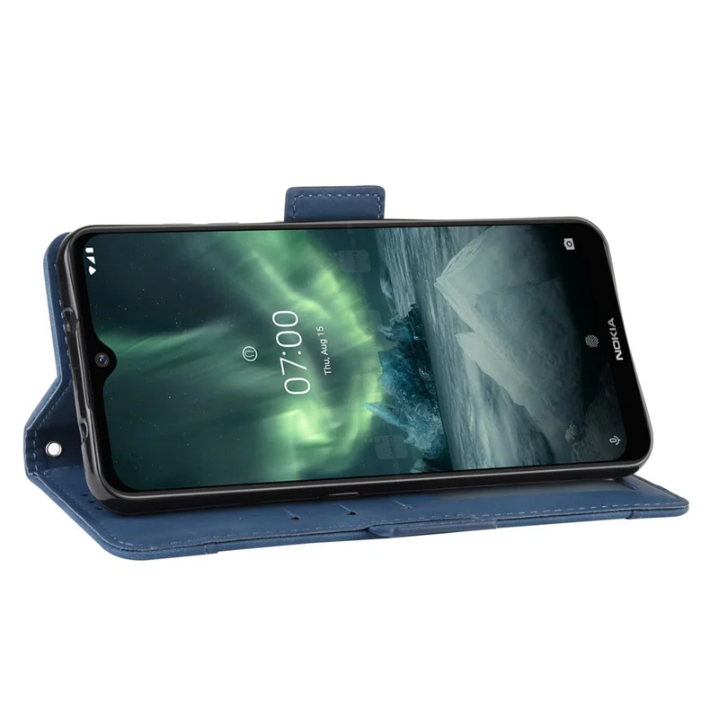 Кожаный Кожаный Футляр Для Nokia 6.2 / 7.2 - Синий
