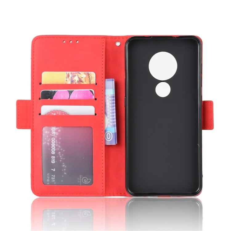 Wallet Leather Stand Case for Nokia 6.2 / 7.2 - Red