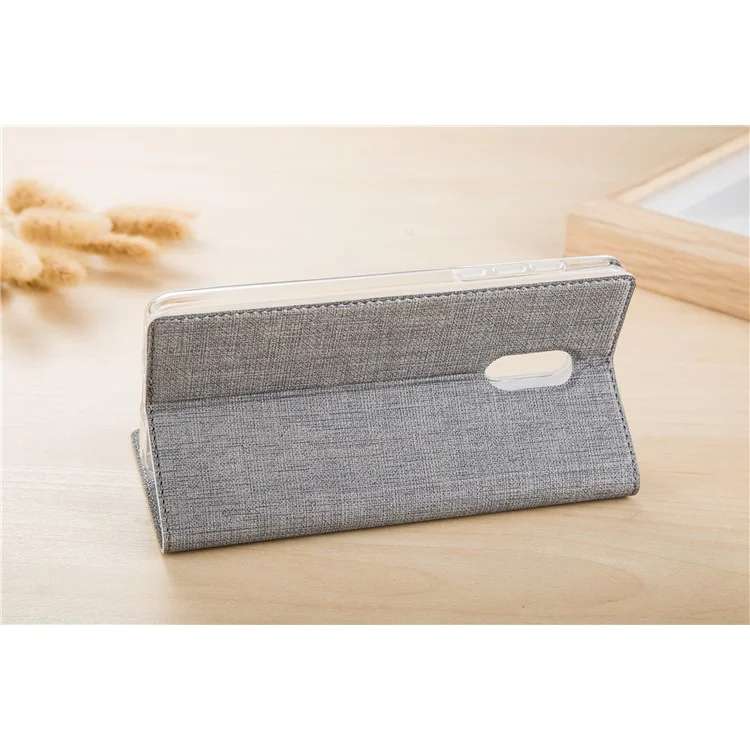 VILI DMX Leather Card Slot Stand Phone Cover for Nokia 3 - Grey