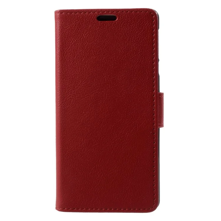 For Nokia 3 Leather Wallet Mobile Phone Case with Stand - Red