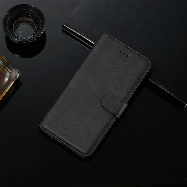 Case de Support en Cuir de Portefeuille Pour Nokia 7.2 / 6.2 - le Noir