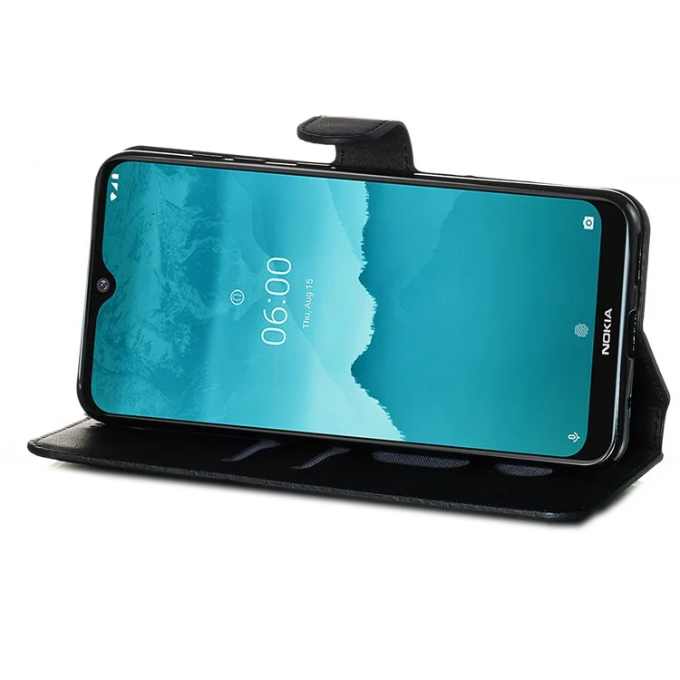 Wallet Leather Stand Case for Nokia 7.2/6.2 - Black