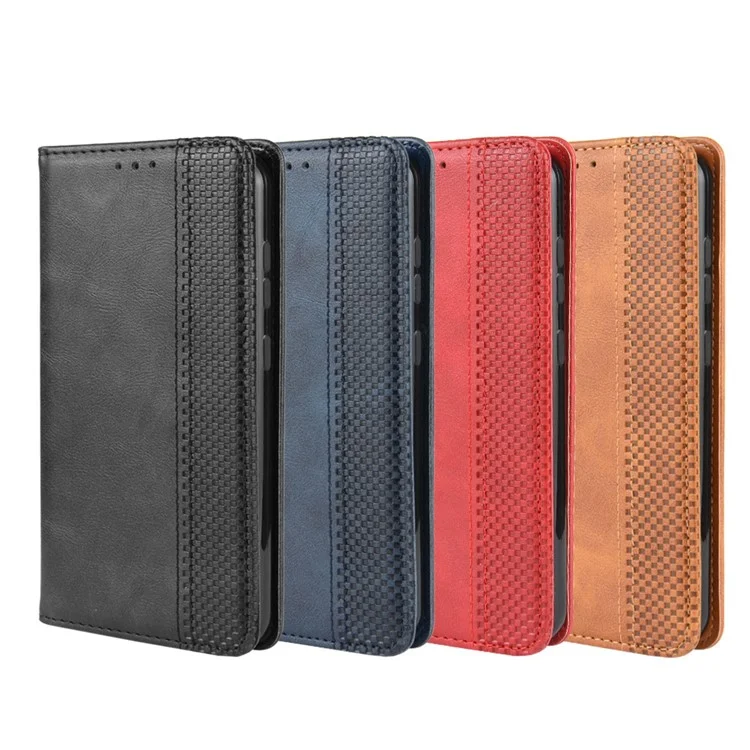 Magnetic Retro Leather Wallet Shell for Nokia 2.3 - Black