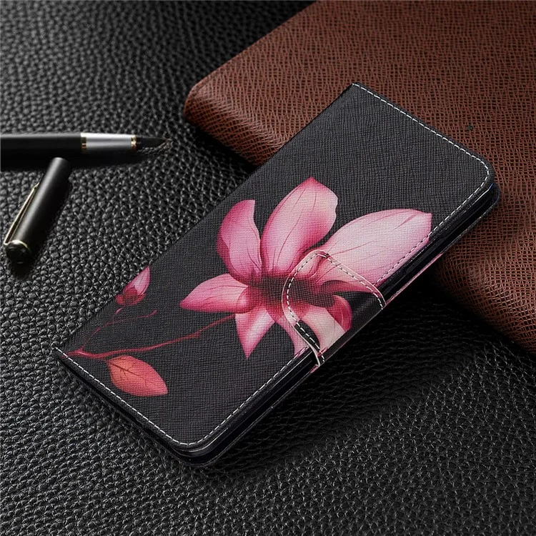 Musterdruck Leder Brieftasche Hülle Für Nokia 5.3 - Lebendige Blume