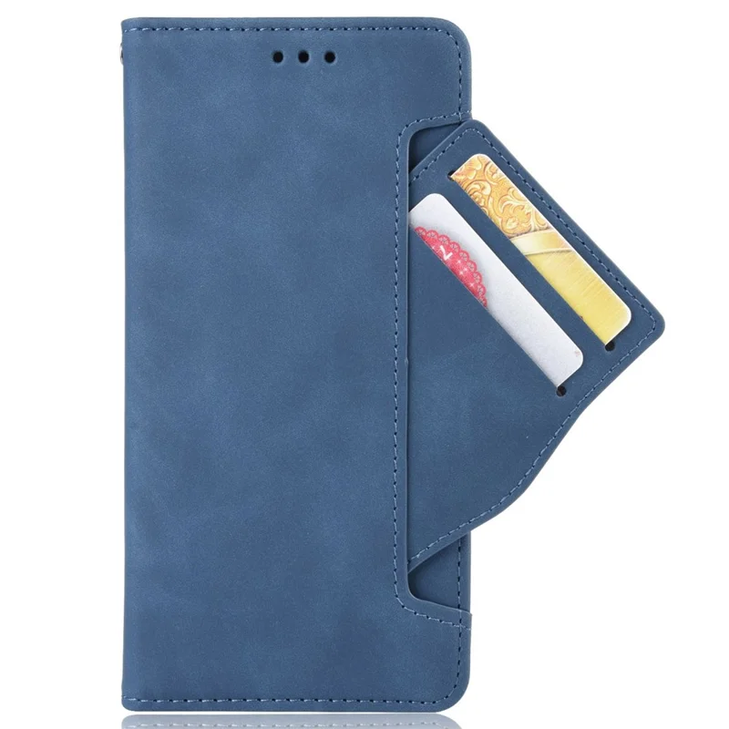 Leather with Wallet Stand Mobile Phone Case for Nokia 8.3 5G Anti-Collision Phone Cover - Blue