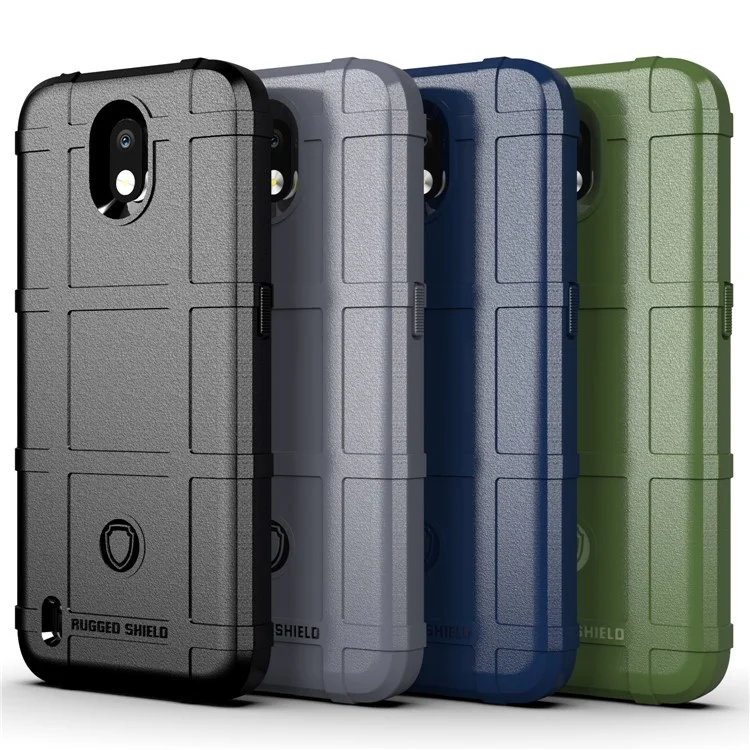 Shield Shield Square Texture Texture TPU Couverture de Protection Pour Nokia 1.3 - le Noir
