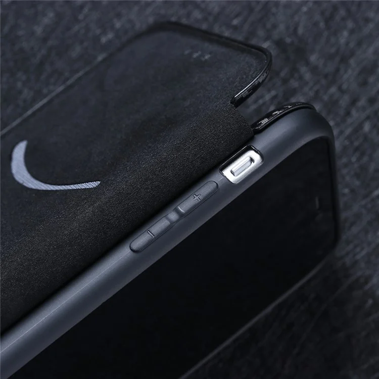 Coque en cuir avec texture en fibre de carbone auto-absorbante pour Nokia 8.3 5G - Noir