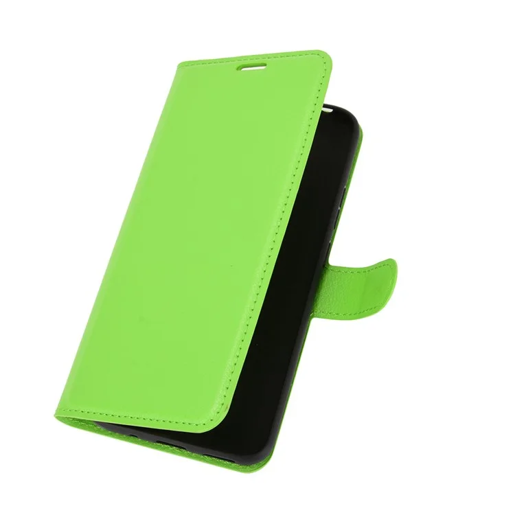 Litchi Grain Wallet Stand Leather Flip Protection Case for Nokia 3.4 - Green