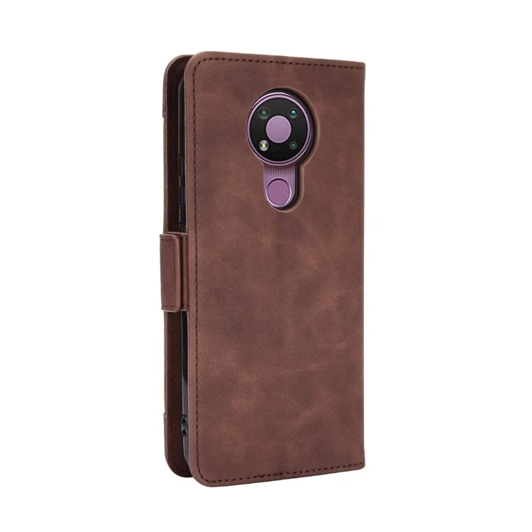 Custodia Per Telefono Cellulare in Pelle Più Slot in Pelle Per Nokia 3.4 - Marrone