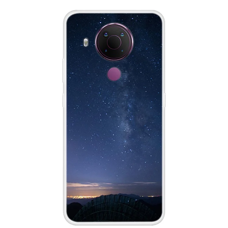 Starry Sky Pattern Printing Series Soft TPU Phone Case for Nokia 5.4 - Starry Night