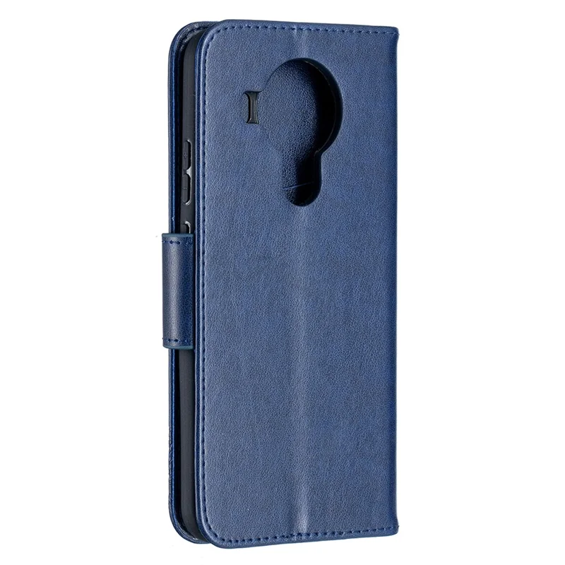 Magnetic Clasp Butterfly Imprinting Leather Wallet Case for Nokia 5.4 - Blue