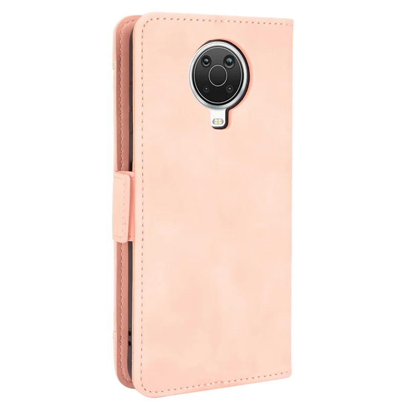 Carteira Design Múltiplos Slots para Cartões Suporte de Couro Capa de Telefone para Nokia G20 / Nokia G10 / Nokia 6.3 - Rosa