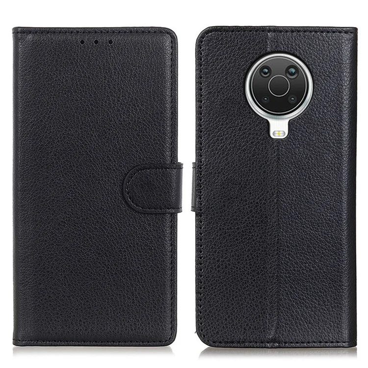 Para Nokia 6.3 / G10 / G20 Classic Style Litchi Texture PU Leather Wallet Mobile Phone Case - Negro