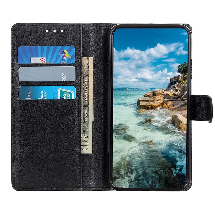 Para Nokia 6.3 / G10 / G20 Classic Style Litchi Texture PU Leather Wallet Mobile Phone Case - Negro