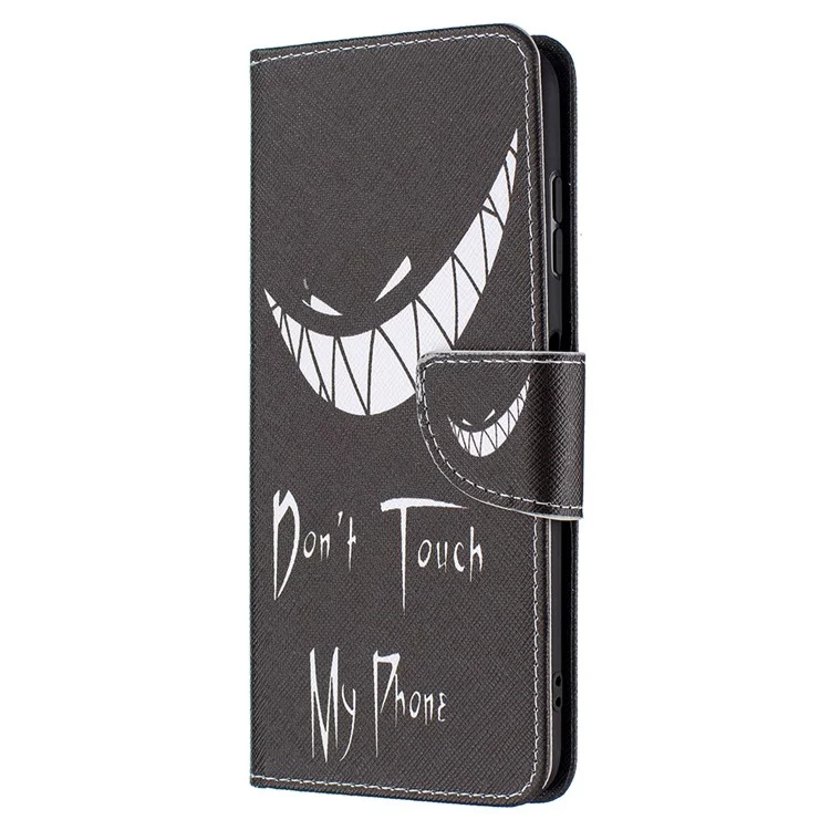 Pattern Printing Leather Wallet Phone Case for Nokia G20 - Do not Touch My Phone