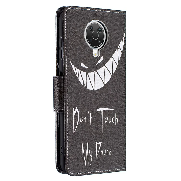 Pattern Printing Leather Wallet Phone Case for Nokia G20 - Do not Touch My Phone