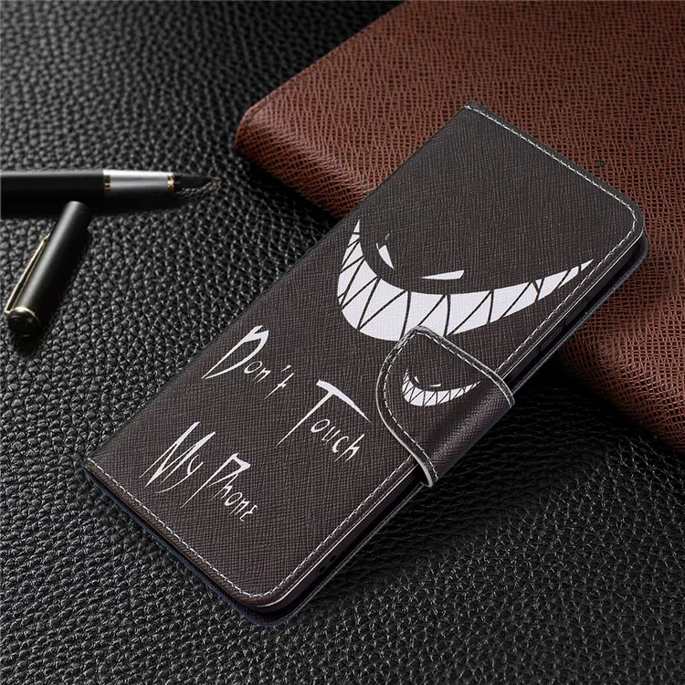 Pattern Printing Leather Wallet Phone Case for Nokia G20 - Do not Touch My Phone