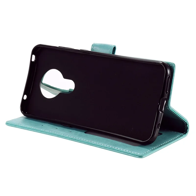 Imprinted Mandala Flower Wallet Leather Case for Nokia G20 - Green