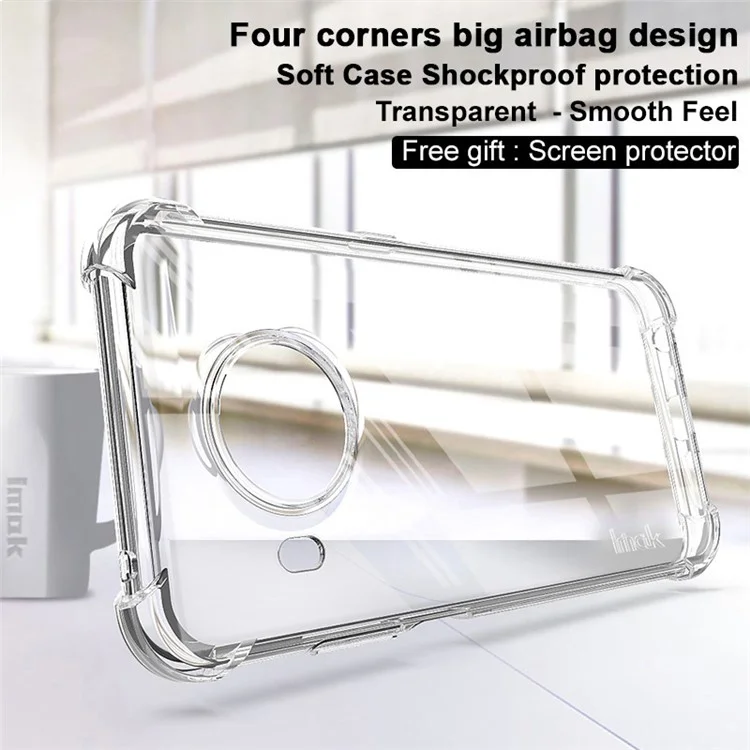 Étui TPU flexible et transparent IMAK Well-Protected avec protecteur d'écran haute définition pour Nokia X10/X20