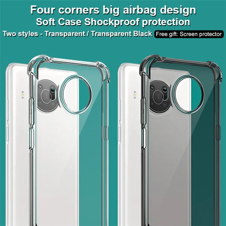 Étui TPU flexible et transparent IMAK Well-Protected avec protecteur d'écran haute définition pour Nokia X10/X20